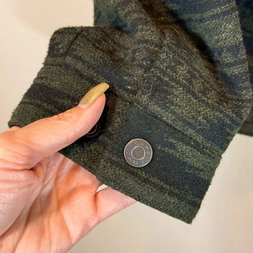 NWOT Cinch Lined Green & Black Trucker Lined Workwear Western Jacket Men's XXL